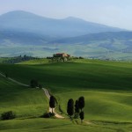 Vista dell'Amiata dalla Val d'Orcia